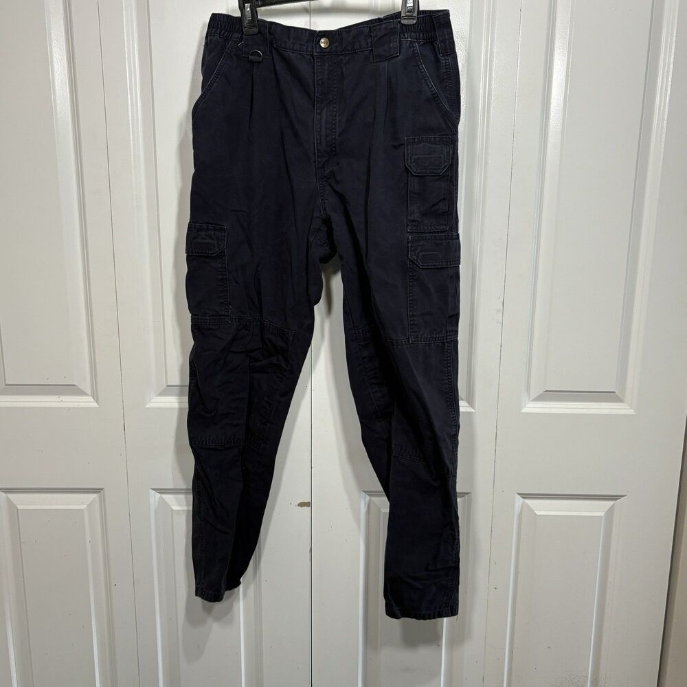 5.11 Tactical Cargo Pants Men 36x34 Navy Cotton Canvas Utility Workwear Rugged